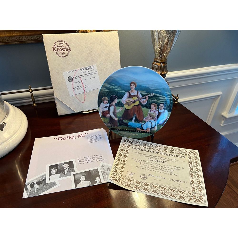 The Sound of Music Collector Plate "Do-Re-Mi" Original Box and Certificate